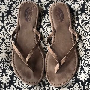 Rainbow leather sandals